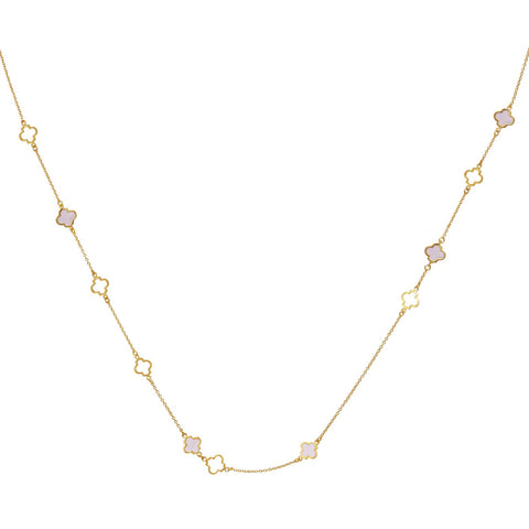 Mala Necklace Gold Blush
