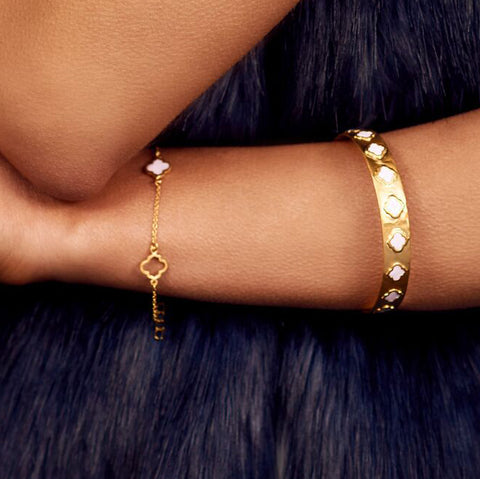 Mala Chain Bracelet Gold Blush