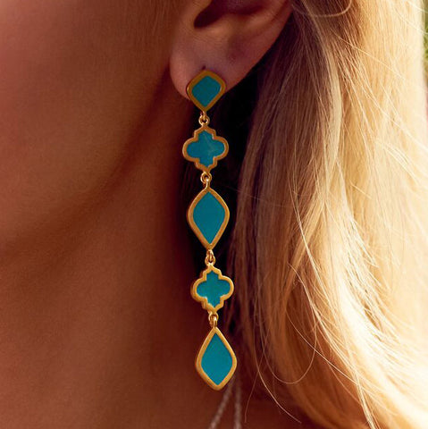 Chandra Drop Earring Turquoise