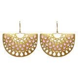 Jaali Basket Earring Gold Blush