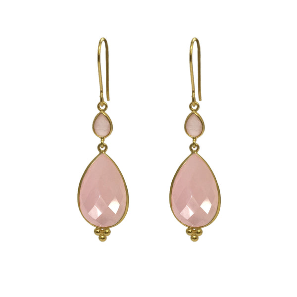 Maharani Pink Quartz Earrings