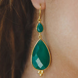 Maharani Green Onyx Earrings