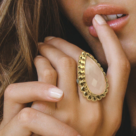 Devi Pink Quartz Ring