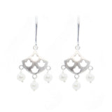 Tulip Pearl Earrings Silver