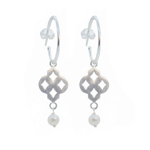 Hoop Screen Earrings Silver