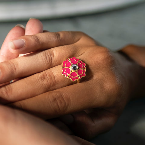 Desert Rose Ring Hot Pink