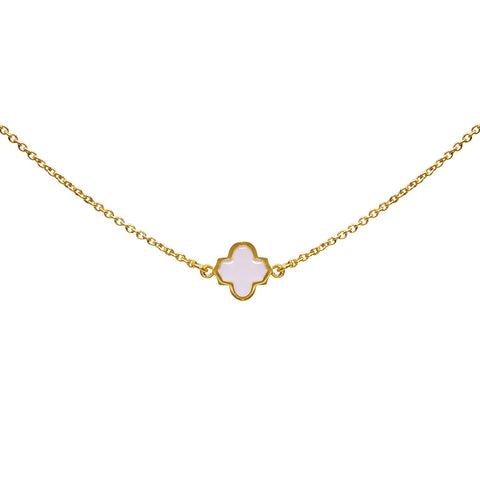 Trellis Necklace Gold Blush