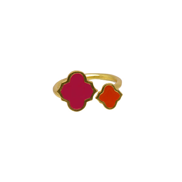 Arabesque Ring Hot Pink/Orange